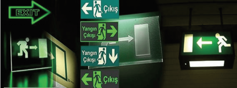 Acil Durum Aydınlatma ve Fosforlu Yön Levhası